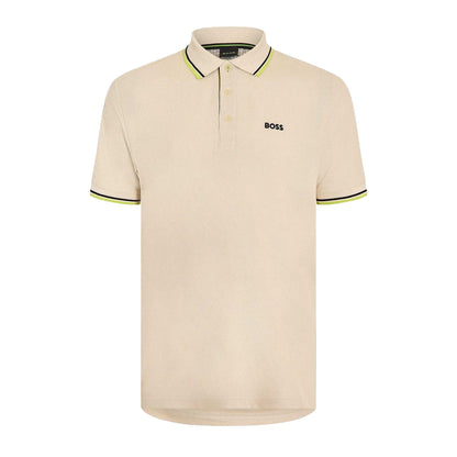 White - Front - Boss Mens Paddy Short-Sleeved Polo Shirt