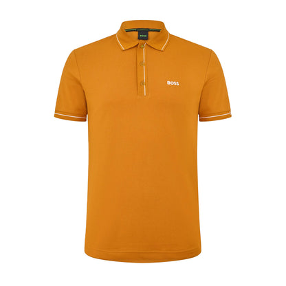 Dark Yellow - Front - Boss Mens Paddy Short-Sleeved Polo Shirt
