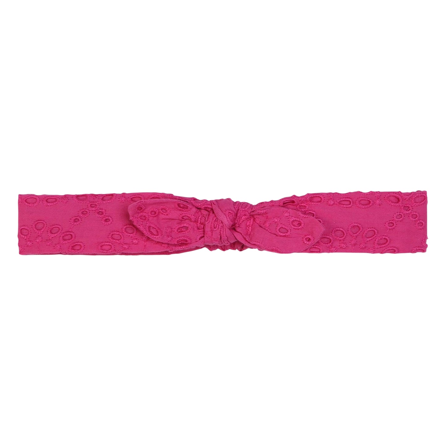 Fuchsia - Side - Carrement Beau Childrens-Kids Cotton Dress And Headband Set