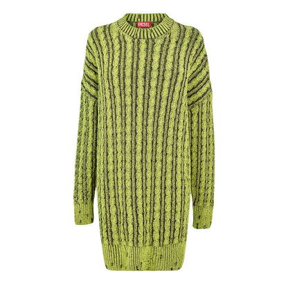 Green - Front - Diesel Womens-Ladies Pantse Maglia Sweater Dress