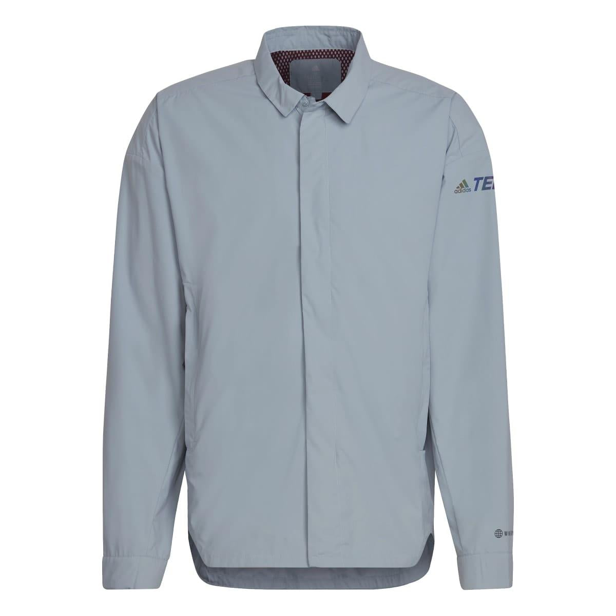 Grey - Back - Adidas Mens Terrex Myshelter Overshirt