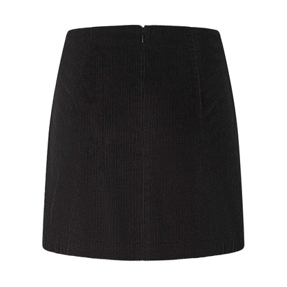 Black - Back - Nobody´s Child Womens-Ladies Ribbed High Waist Mini Skirt