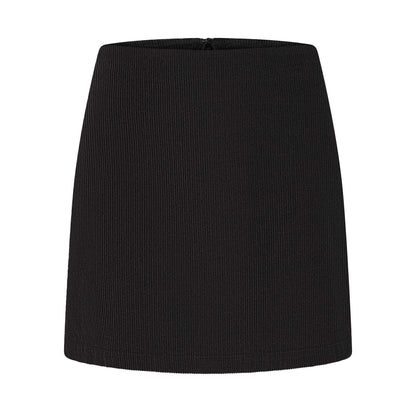 Black - Front - Nobody´s Child Womens-Ladies Ribbed High Waist Mini Skirt