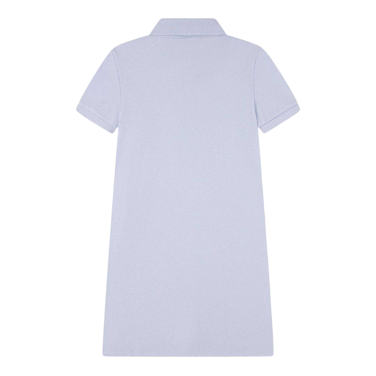 Blue - Back - Lacoste Girls Chest Pocket Polo Shirt Dress