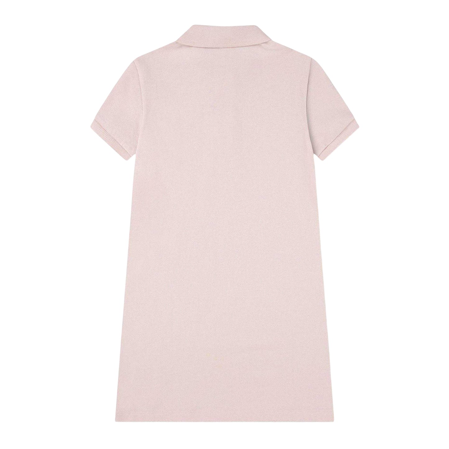 Pink - Back - Lacoste Girls Chest Pocket Polo Shirt Dress