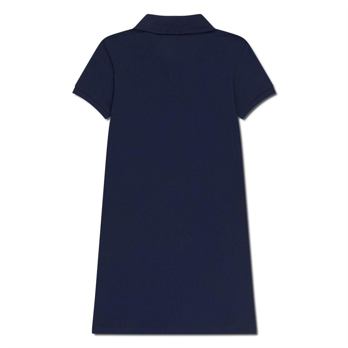 Marine Blue - Back - Lacoste Girls Chest Pocket Polo Shirt Dress