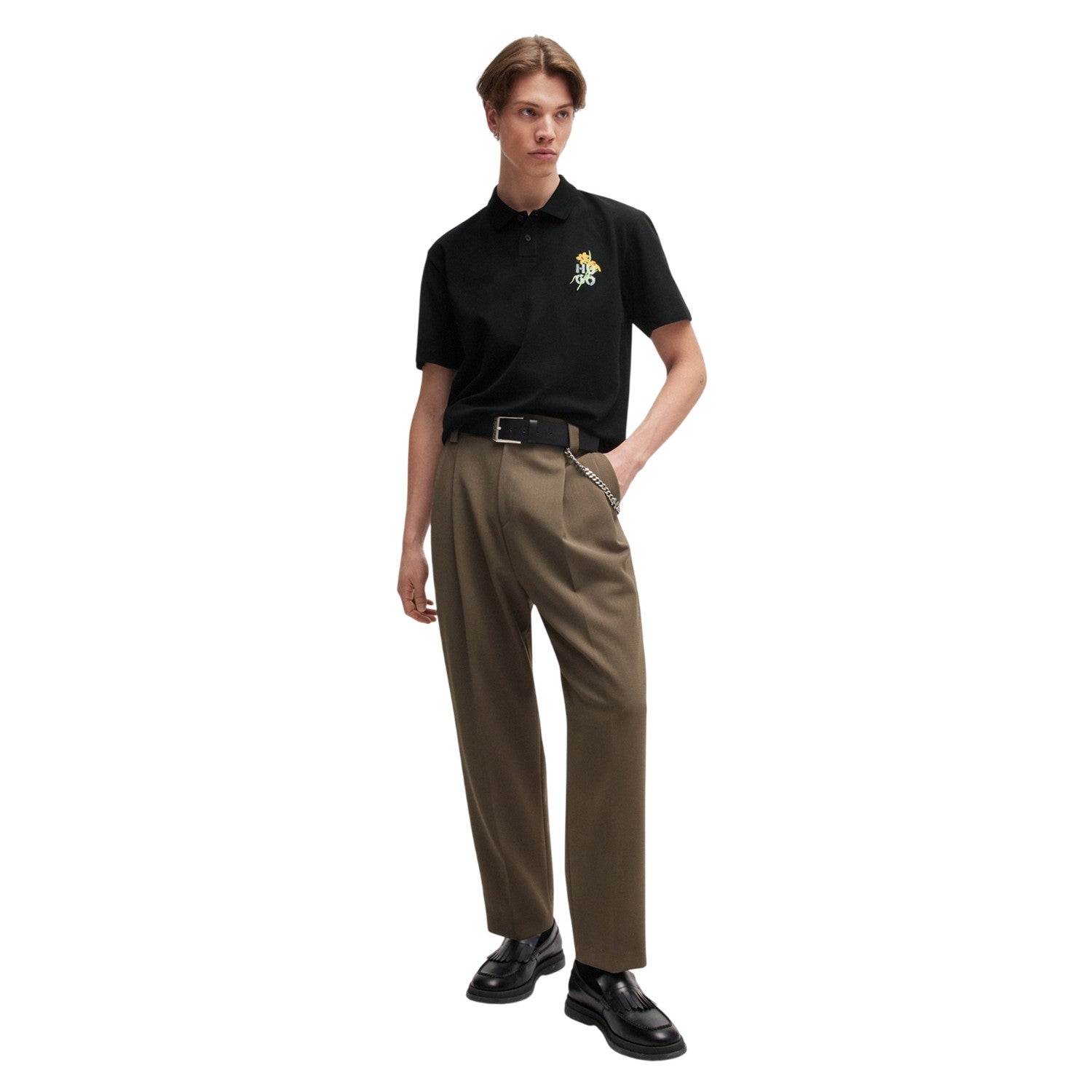 Black - Lifestyle - Hugo Boss Mens Regular Short-Sleeved Polo Shirt