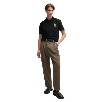 Black - Lifestyle - Hugo Boss Mens Regular Short-Sleeved Polo Shirt