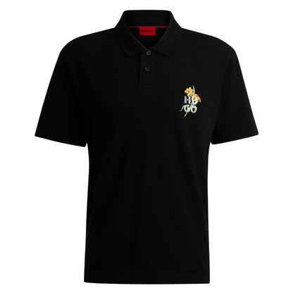 Black - Front - Hugo Boss Mens Regular Short-Sleeved Polo Shirt