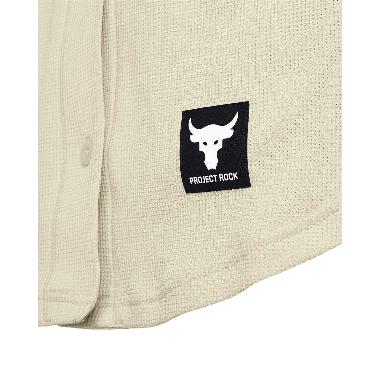 Beige - Side - Under Armour Womens-Ladies Project Rock Easy Go Shirt