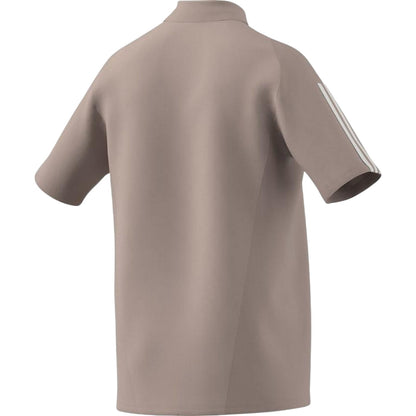 Brown - Back - Adidas Mens 3 Stripes Performance Polo Shirt