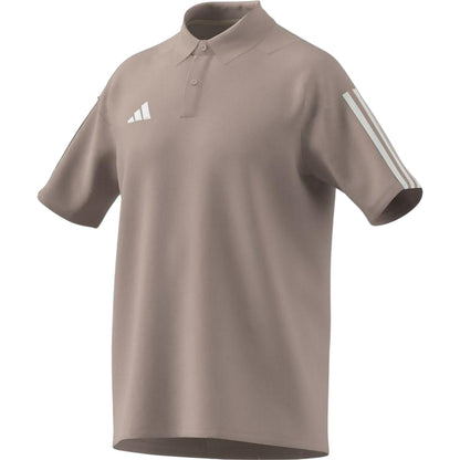 Brown - Side - Adidas Mens 3 Stripes Performance Polo Shirt