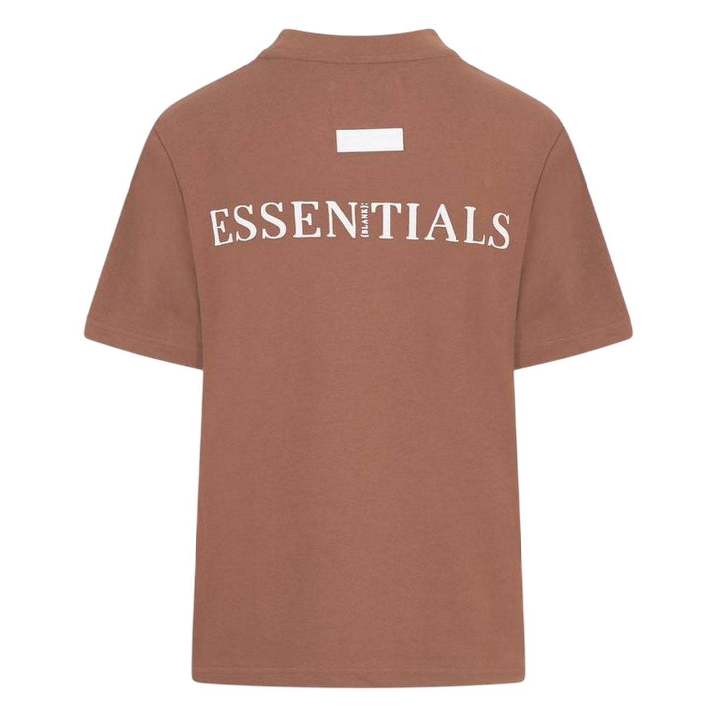 Earth Brown - Back - Blank Essentials Womens-Ladies Essentials Logo Boyfriend T-Shirt