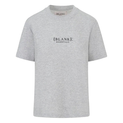 Grey Marl - Front - Blank Essentials Womens-Ladies Essentials Logo Boyfriend T-Shirt