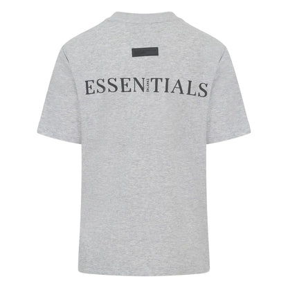 Grey Marl - Back - Blank Essentials Womens-Ladies Essentials Logo Boyfriend T-Shirt