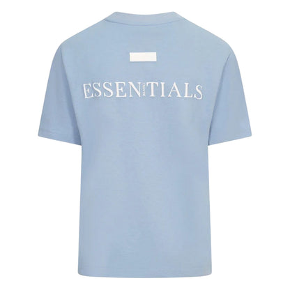 Mineral Blue - Back - Blank Essentials Womens-Ladies Essentials Logo Boyfriend T-Shirt