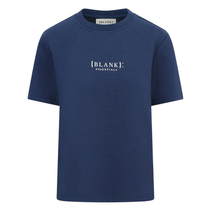 Navy - Front - Blank Essentials Womens-Ladies Essentials Logo Boyfriend T-Shirt