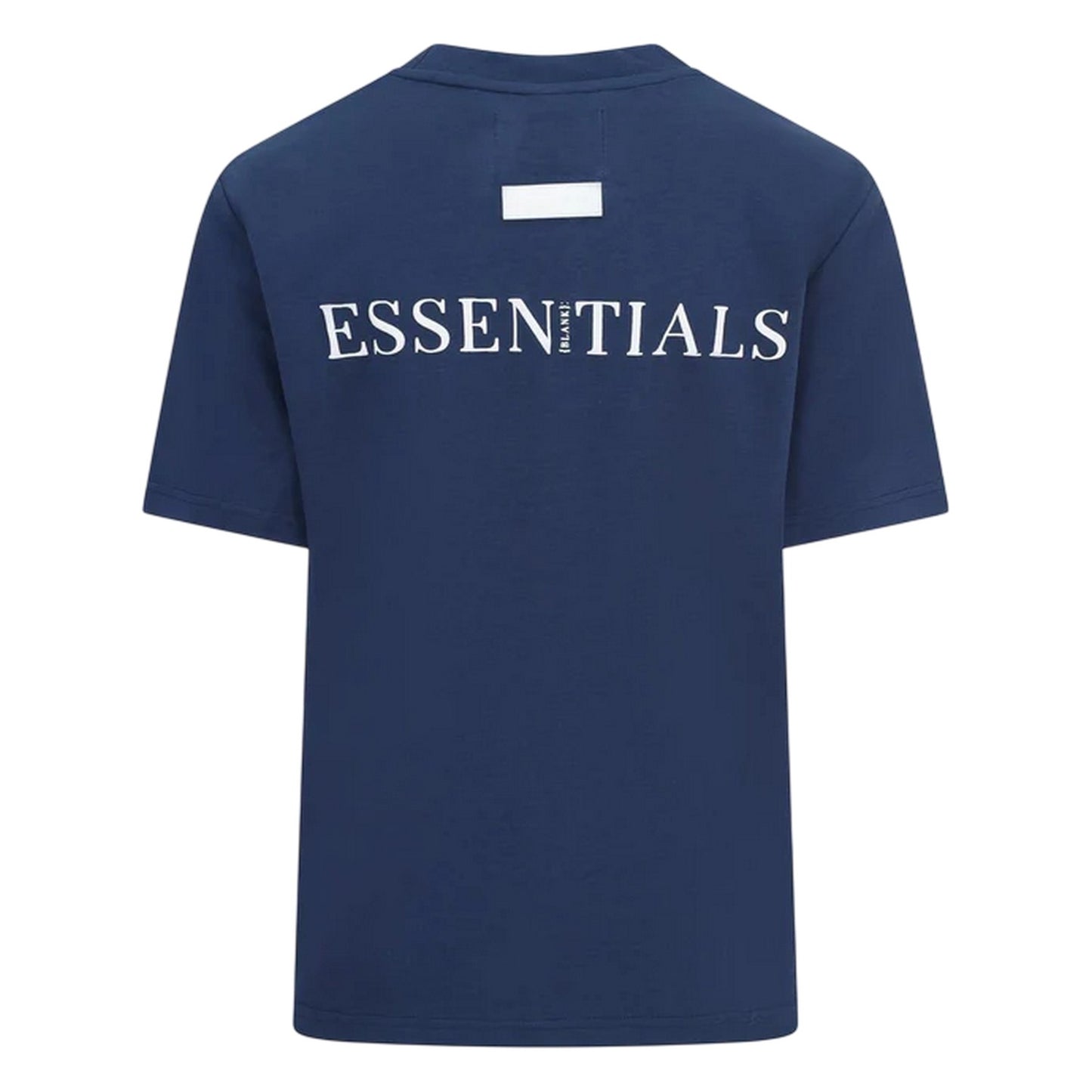 Navy - Back - Blank Essentials Womens-Ladies Essentials Logo Boyfriend T-Shirt