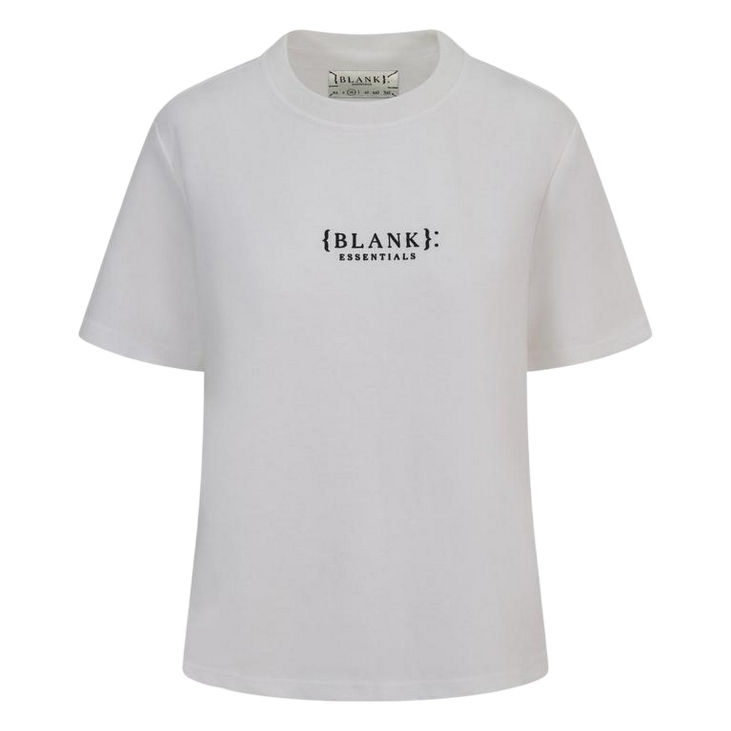 Off White - Front - Blank Essentials Womens-Ladies Essentials Logo Boyfriend T-Shirt
