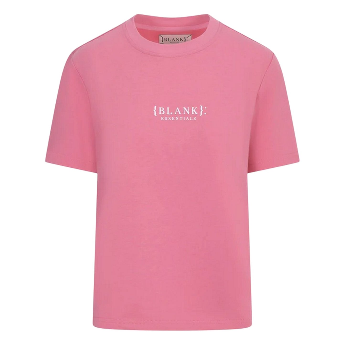 Pop Pink - Front - Blank Essentials Womens-Ladies Essentials Logo Boyfriend T-Shirt