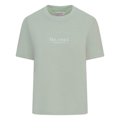 Sage Green - Front - Blank Essentials Womens-Ladies Essentials Logo Boyfriend T-Shirt