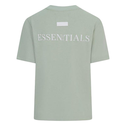 Sage Green - Back - Blank Essentials Womens-Ladies Essentials Logo Boyfriend T-Shirt