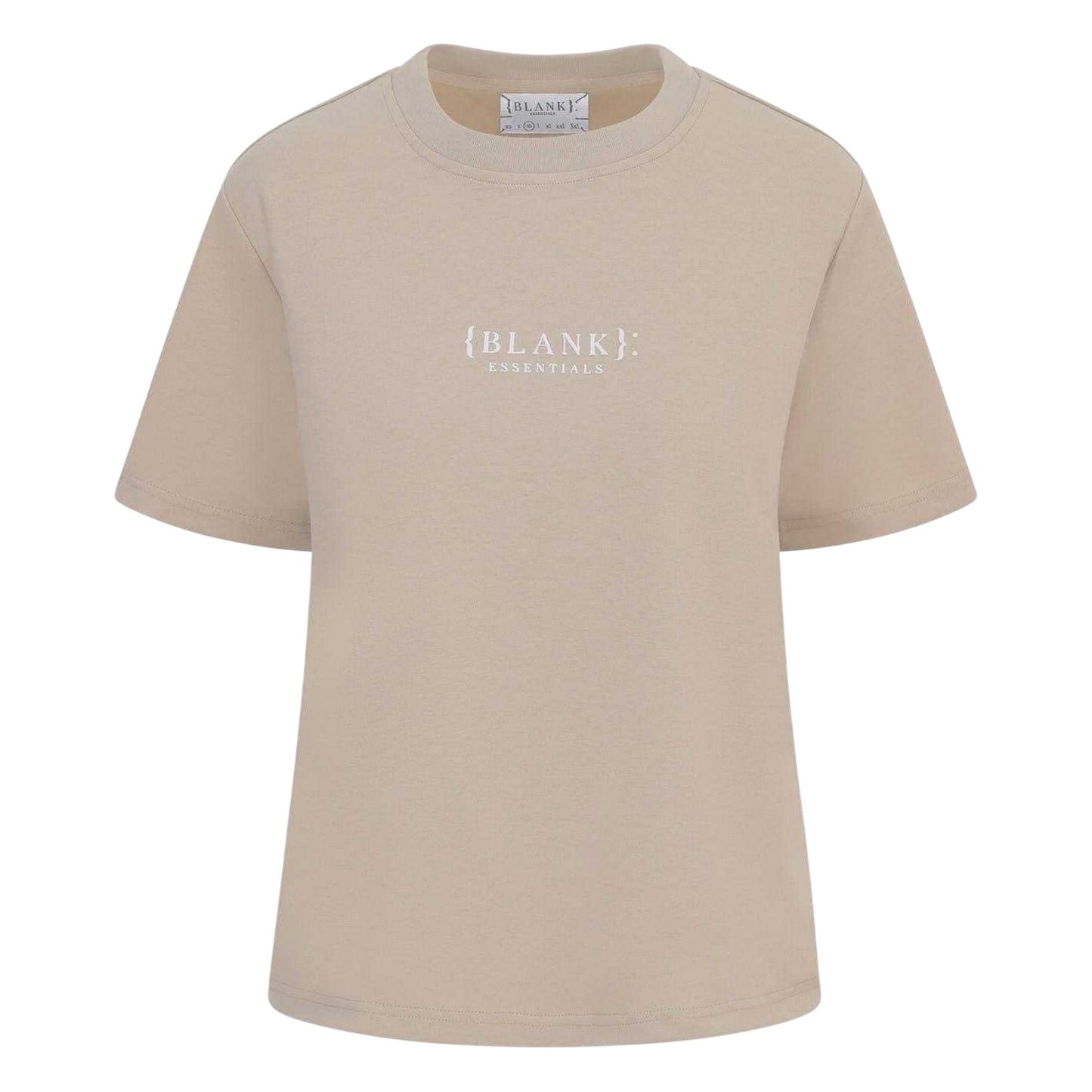 Summer Sand - Front - Blank Essentials Womens-Ladies Essentials Logo Boyfriend T-Shirt