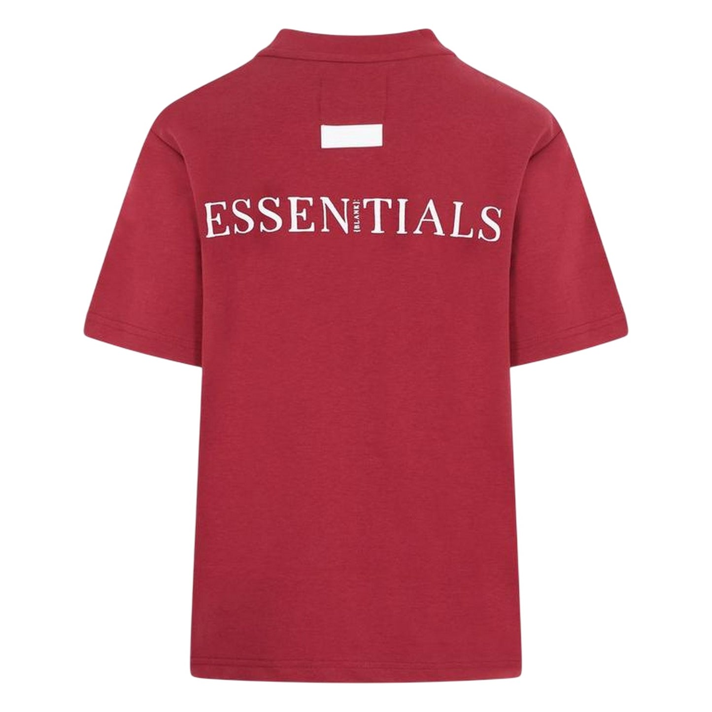 Burgundy - Back - Blank Essentials Womens-Ladies Essentials Logo Boyfriend T-Shirt