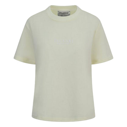 Celestial - Front - Blank Essentials Womens-Ladies Essentials Logo Boyfriend T-Shirt