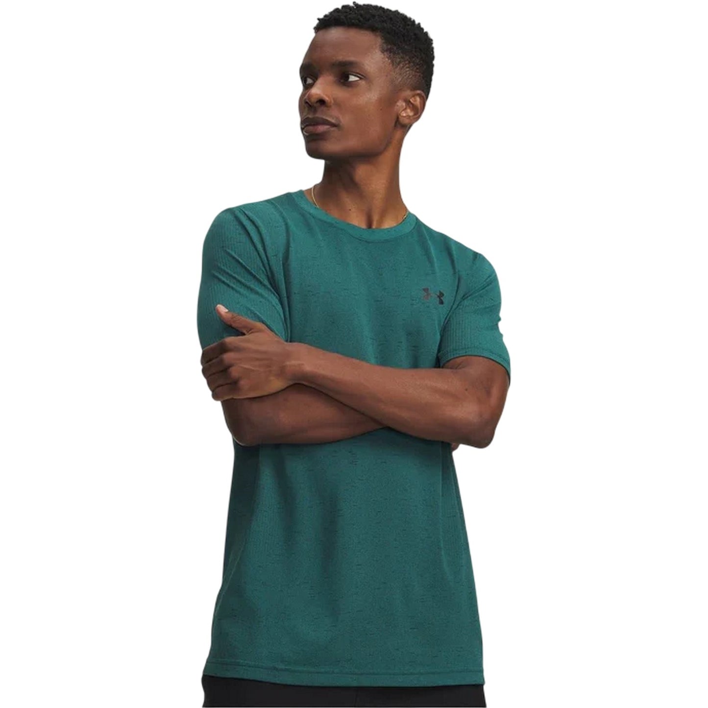 Green-Black - Front - Under Armour Mens Vanish Seamless T-Shirt