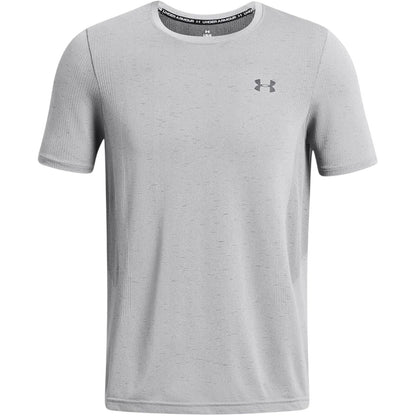 Grey-Black - Front - Under Armour Mens Vanish Seamless T-Shirt