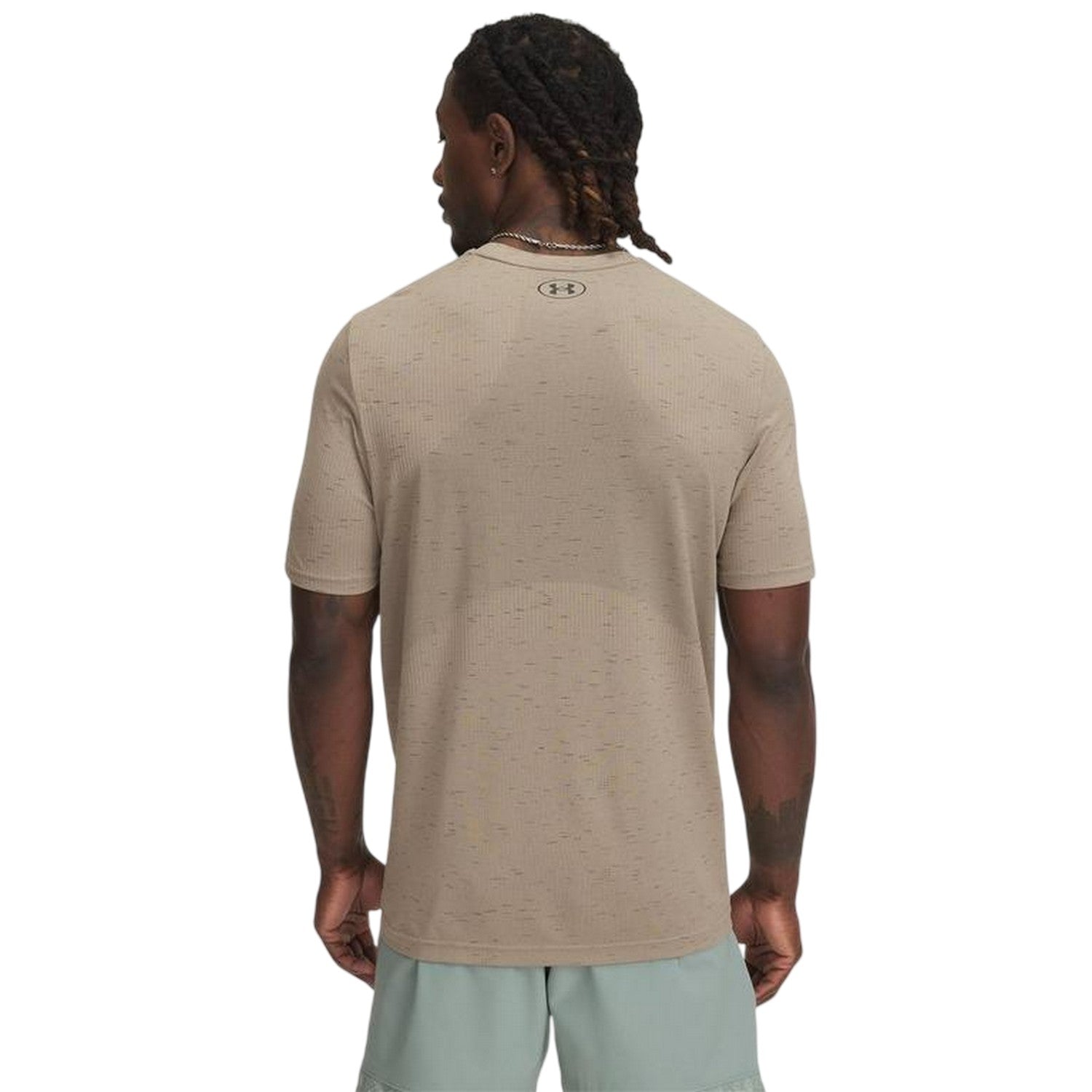 Khaki - Back - Under Armour Mens Vanish Seamless T-Shirt