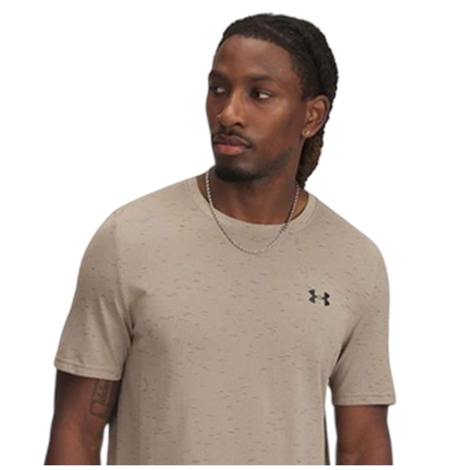 Khaki - Side - Under Armour Mens Vanish Seamless T-Shirt