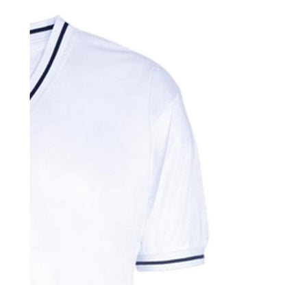 White-Blue - Side - Score Draw Mens 1981 Tottenham Hotspur FC V Neck Home Shirt