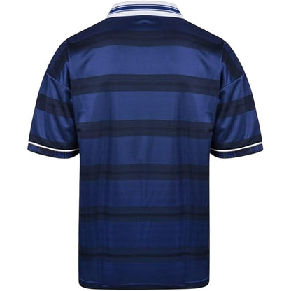 Blue-White - Back - Score Draw Mens Retro International Scotland Football Shirt