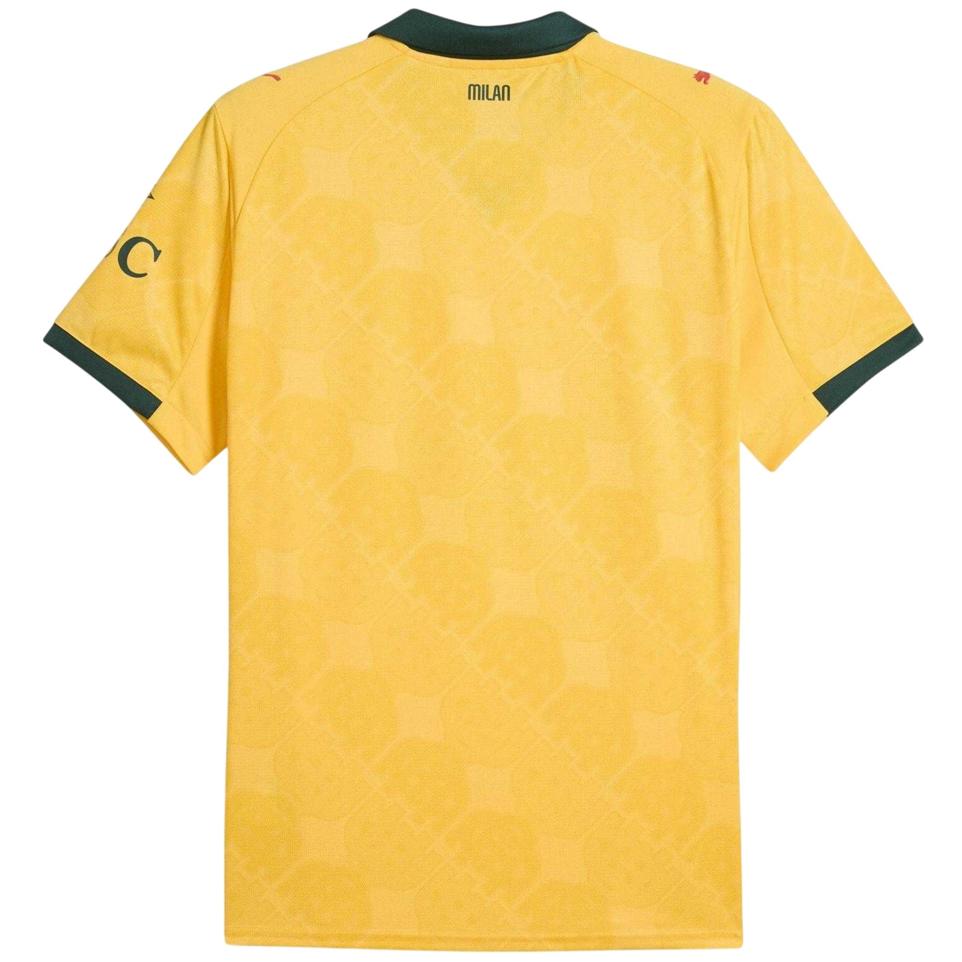 Yellow-Green - Back - Puma Mens 2025-2026 AC Milan Third Jersey