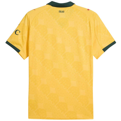 Yellow-Green - Back - Puma Mens 2025-2026 AC Milan Third Jersey