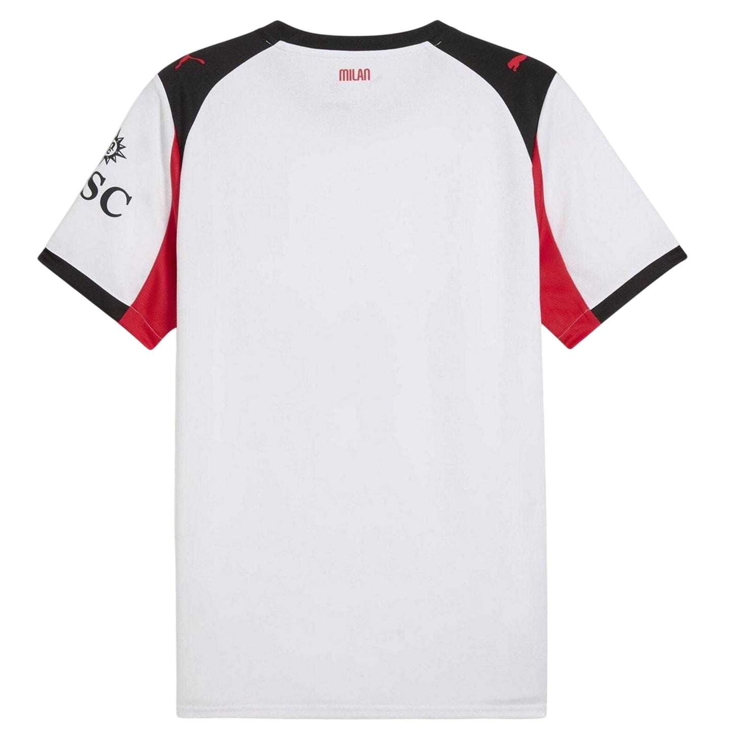 White-Red - Back - Puma Mens 2025-2026 AC Milan Away Shirt