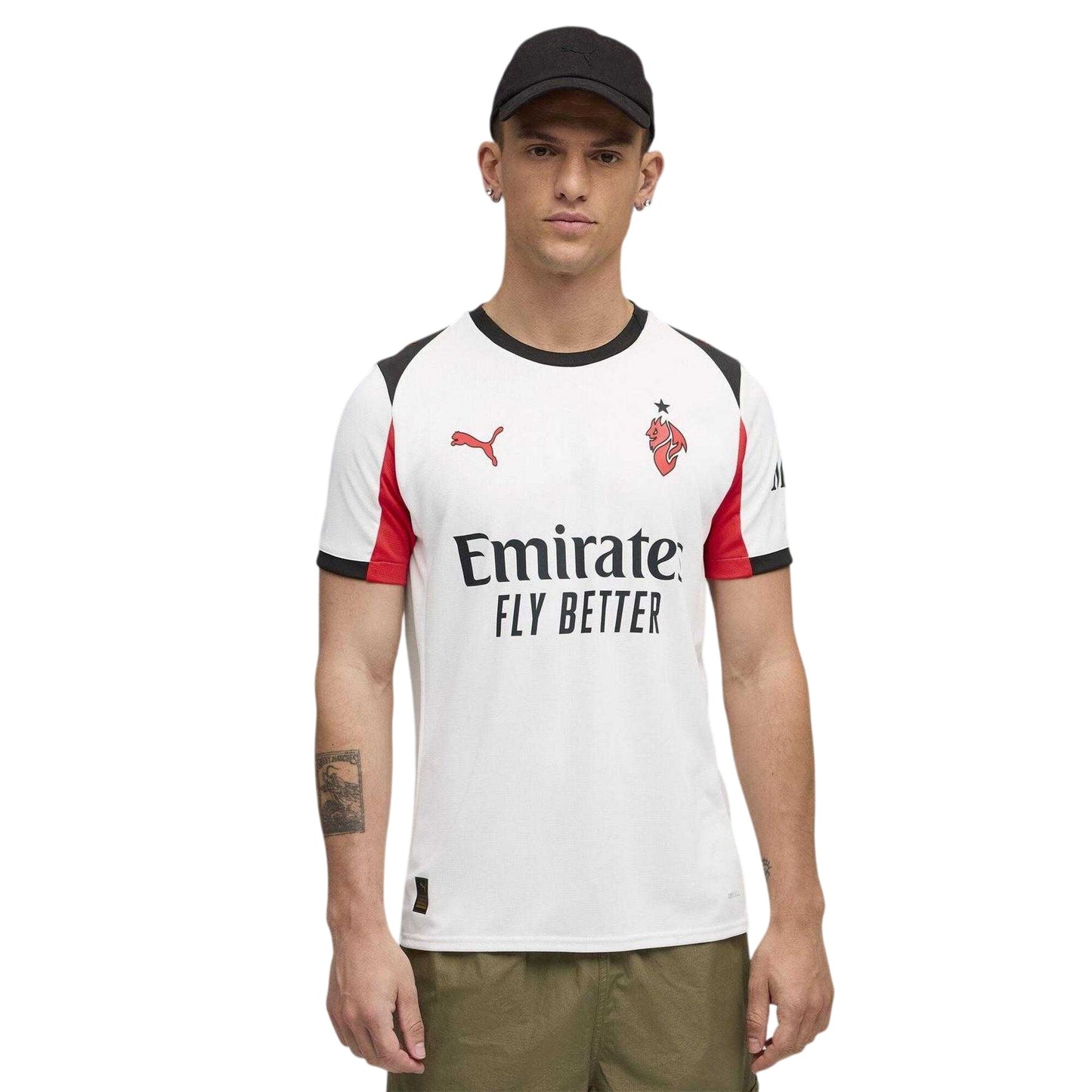 White-Red - Lifestyle - Puma Mens 2025-2026 AC Milan Away Shirt