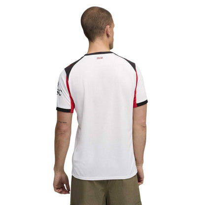 White-Red - Pack Shot - Puma Mens 2025-2026 AC Milan Away Shirt