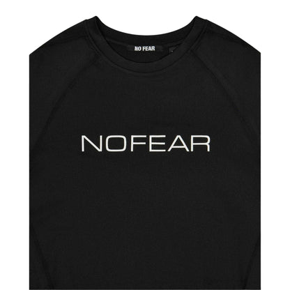 Black - Side - No Fear Mens Logo Raglan Long-Sleeved T-Shirt