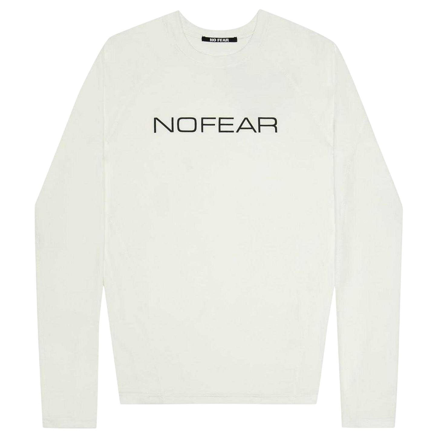 White - Front - No Fear Mens Logo Raglan Long-Sleeved T-Shirt