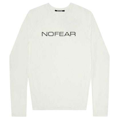 White - Front - No Fear Mens Logo Raglan Long-Sleeved T-Shirt