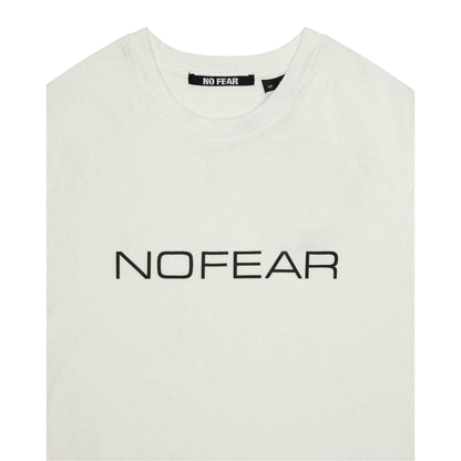 White - Side - No Fear Mens Logo Raglan Long-Sleeved T-Shirt