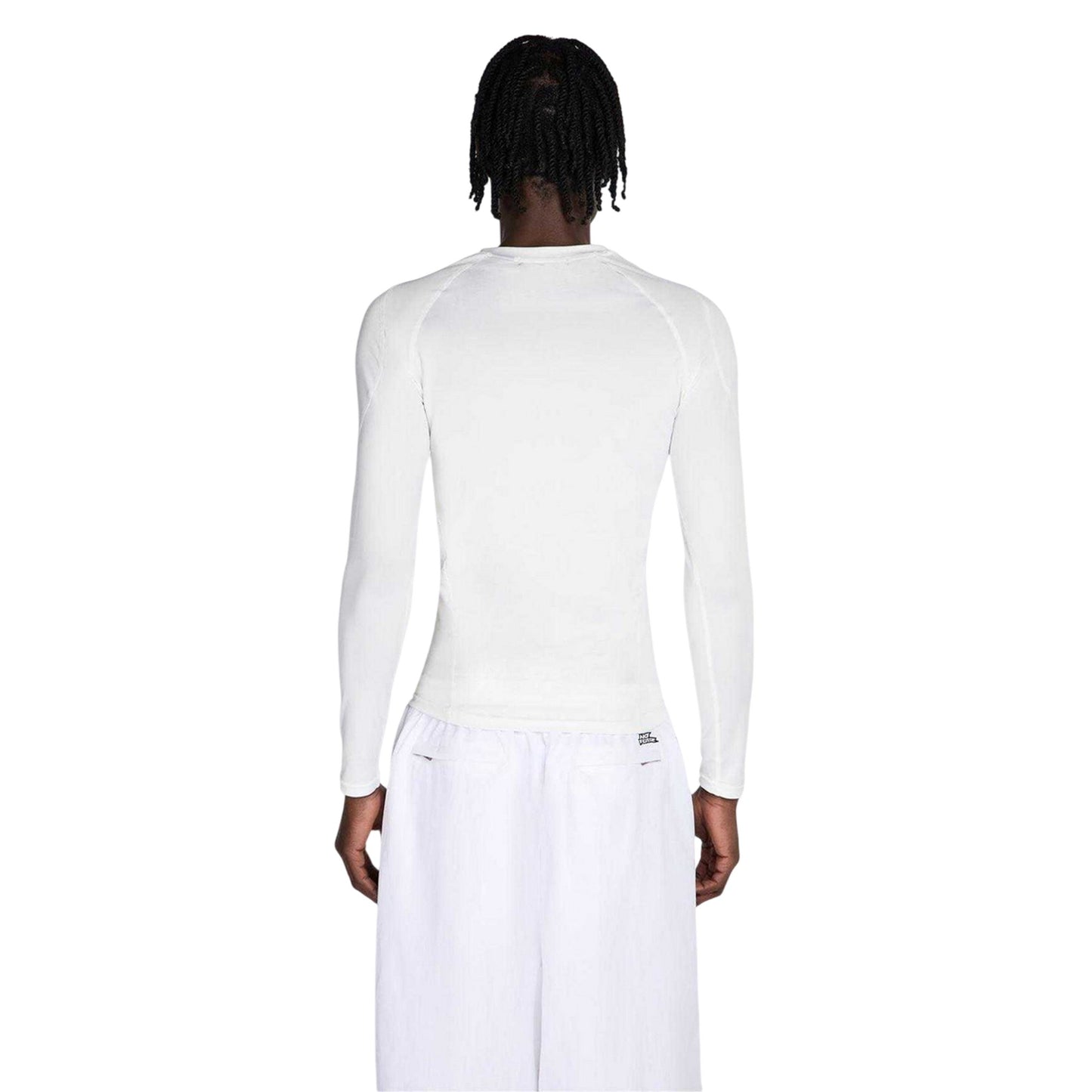 White - Lifestyle - No Fear Mens Logo Raglan Long-Sleeved T-Shirt