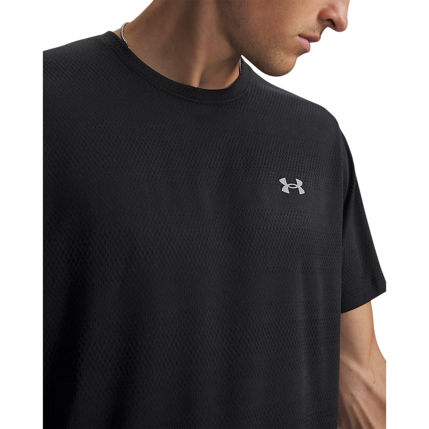Black - Side - Under Armour Mens Velociti Performance Gym T-Shirt