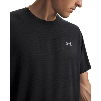 Black - Side - Under Armour Mens Velociti Performance Gym T-Shirt