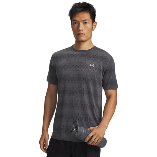 Castle Rock Grey - Front - Under Armour Mens Velociti Performance Gym T-Shirt