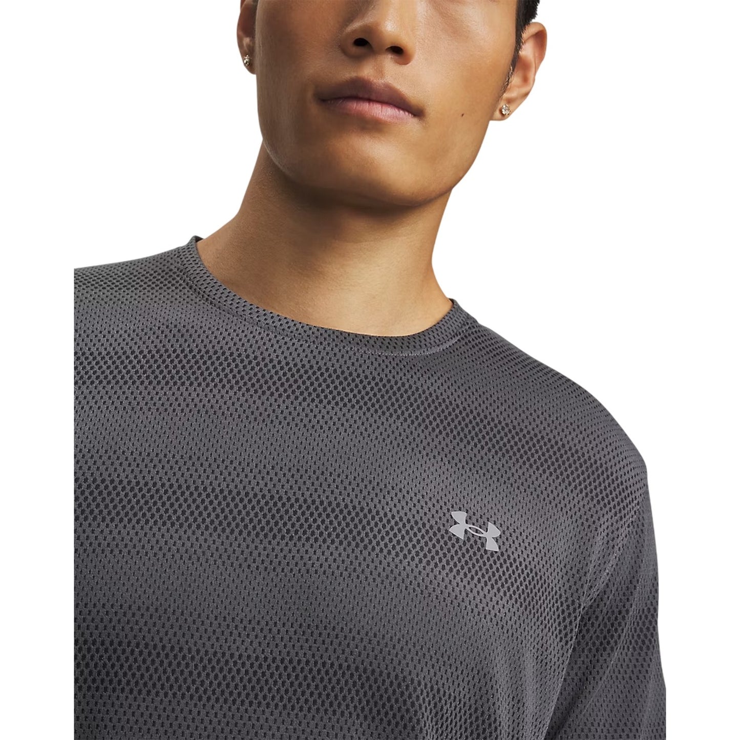 Castle Rock Grey - Side - Under Armour Mens Velociti Performance Gym T-Shirt