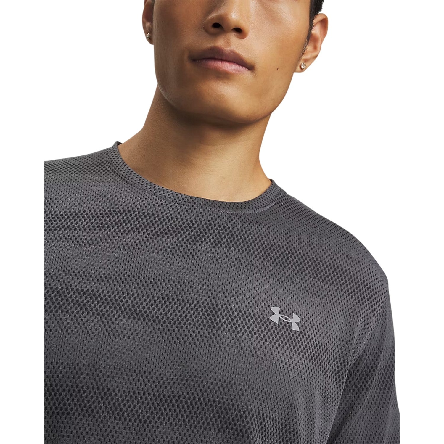 Castle Rock Grey - Side - Under Armour Mens Velociti Performance Gym T-Shirt